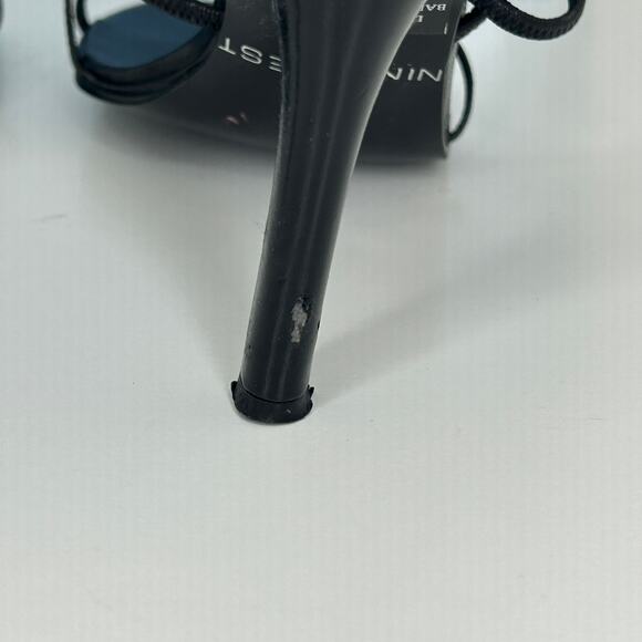 Nine West Black Strappy Heeled Sandals – Women’s Size 7.5M Leather Upper - Picture 6 of 8